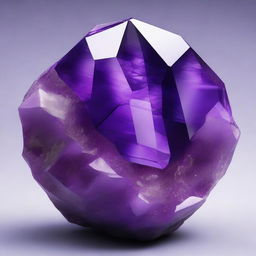 A highly detailed and realistic depiction of an amethyst rock