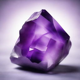 A highly detailed and realistic depiction of an amethyst rock with a focus on its real texture