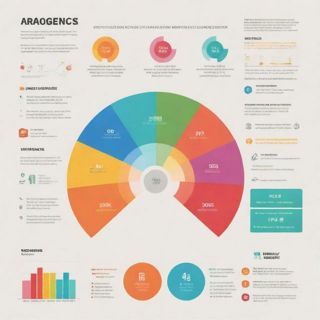 An informative and visually striking infographic on a neutral background. The infographic is filled with vibrant colors, neatly organized data graphics, icons, and small text descriptions.