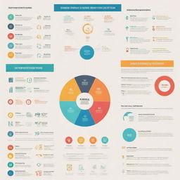 An informative and visually striking infographic on a neutral background. The infographic is filled with vibrant colors, neatly organized data graphics, icons, and small text descriptions.