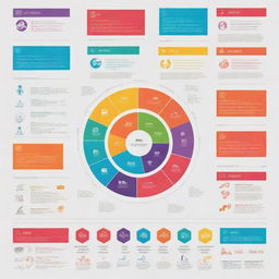 An informative and visually striking infographic on a neutral background. The infographic is filled with vibrant colors, neatly organized data graphics, icons, and small text descriptions.