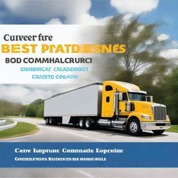 Create a cover for an e-book entitled 'Best Practices for Handling Commercial Truck Crash Cases in Florida'