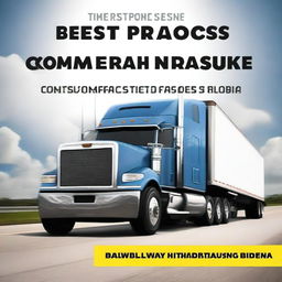 Create a cover for an e-book entitled 'Best Practices for Handling Commercial Truck Crash Cases in Florida'