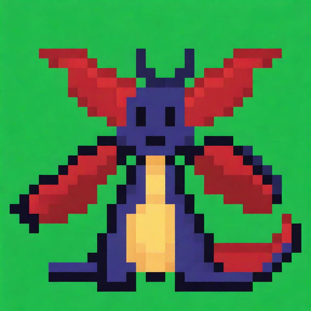 A 32x32 pixel art image of a dragon