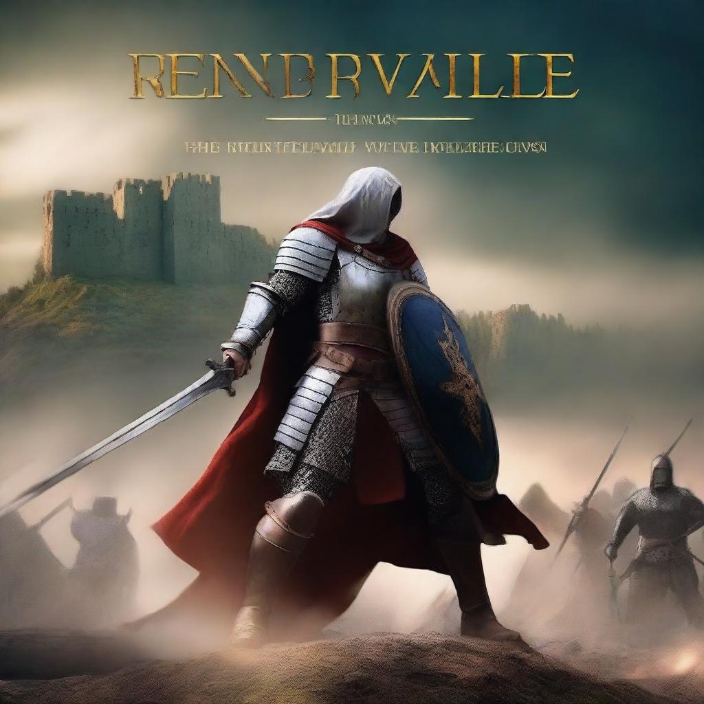 Create a book cover for a fantasy novel titled 'Renwar VallEe - The Battle for NEarbi Town, Book 1' by Mary D