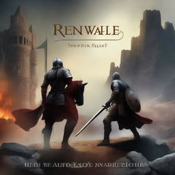 Create a book cover for a fantasy novel titled 'Renwar VallEe - The Battle for NEarbi Town, Book 1' by Mary D