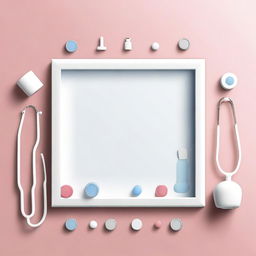 A photo frame design centered around a medical theme