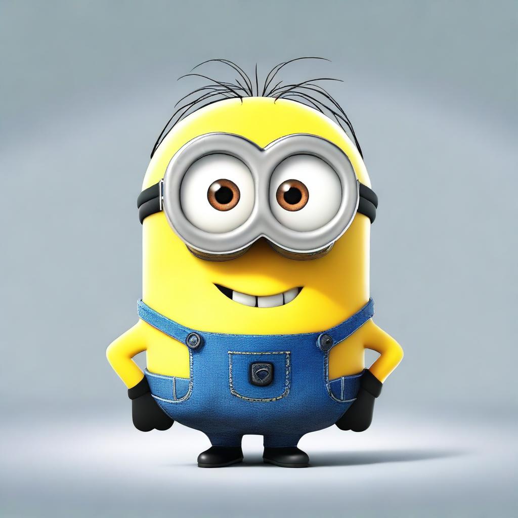 A Minion from the Despicable Me series with a shocked expression