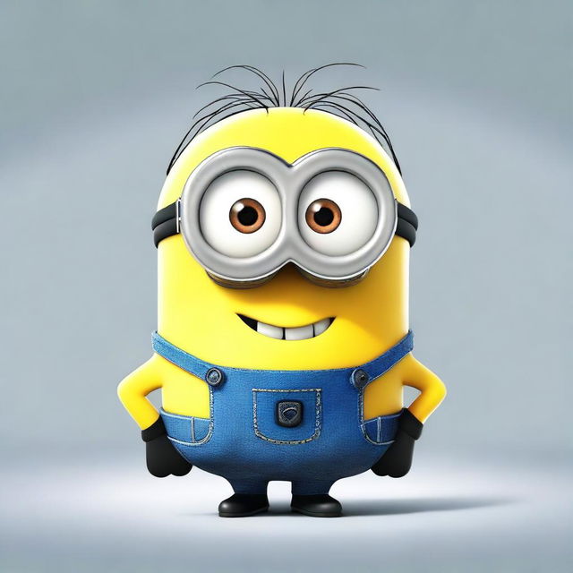 A Minion from the Despicable Me series with a shocked expression