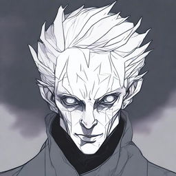 A detailed illustration of a male changeling character