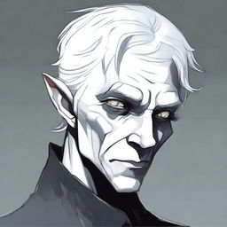 A detailed illustration of a male changeling character