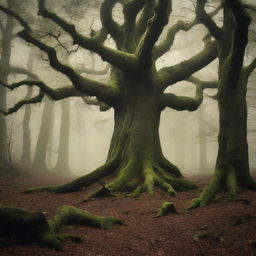 The Whispering Woods is a dense forest filled with hidden dangers and mystical secrets