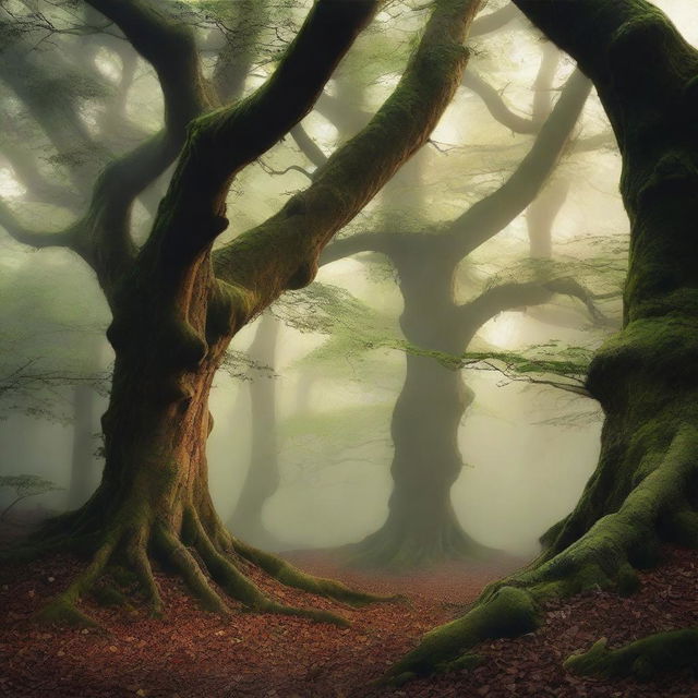 The Whispering Woods is a dense forest filled with hidden dangers and mystical secrets