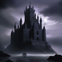 The Shadow King’s Fortress is a dark and foreboding castle perched atop a jagged cliff