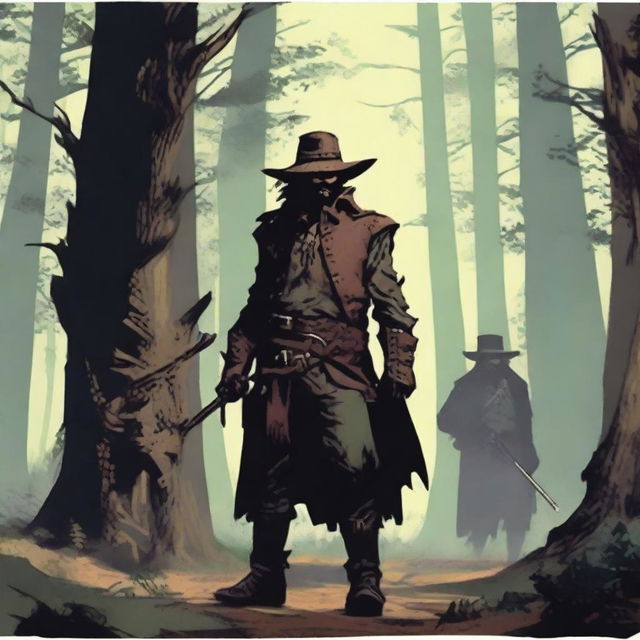 In the depths of the Whispering Woods, the players encounter the Bandit King, a rugged and intimidating leader of a group of outlaws