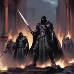 The Shadow Lieutenants, dark and menacing figures, stand ready for battle in the Shadow King’s fortress