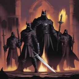 The Shadow Lieutenants, dark and menacing figures, stand ready for battle in the Shadow King’s fortress