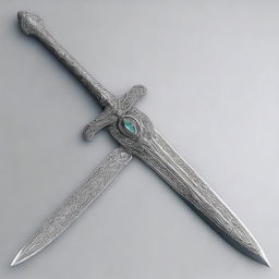 The Blade of the Dawn is a powerful sword with an elegant design, its blade shimmering with a mystical glow