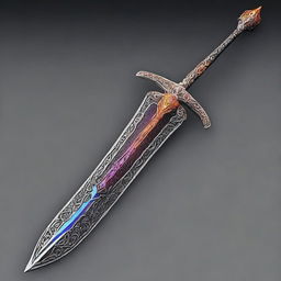 The Blade of the Dawn is a powerful sword with an elegant design, its blade shimmering with a mystical glow