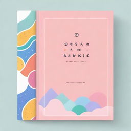 Create a colorful but calm book cover with a simple and beautiful design