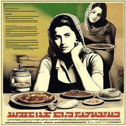 A movie poster depicting a war-stricken scene in Palestine