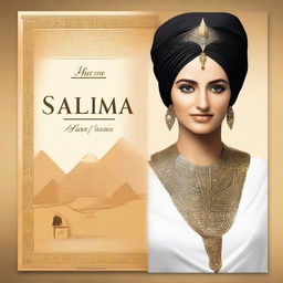 A book cover design featuring a strong, determined woman named Salma