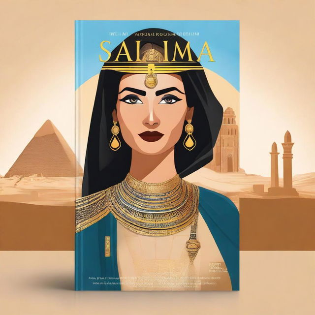 A book cover design featuring a strong, determined woman named Salma