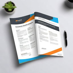 Create a professional and clean cover page for a training manual