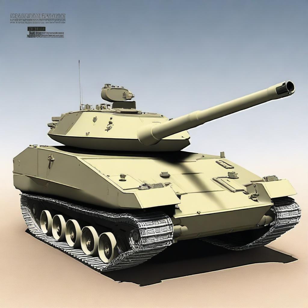 Design a modern tank destroyer with a fixed turret integrated into the hull