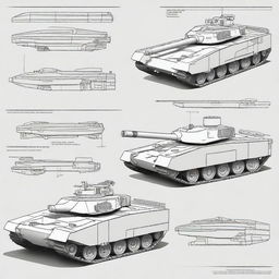 Design a modern tank destroyer with a fixed turret integrated into the hull