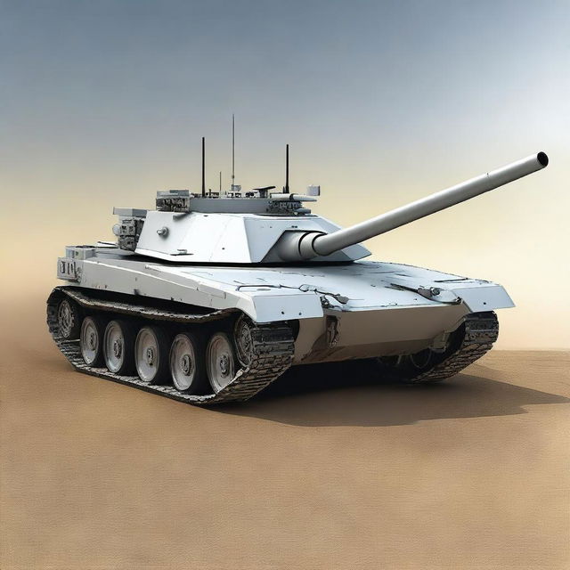 Design a modern tank destroyer with a fixed turret connected to the hull