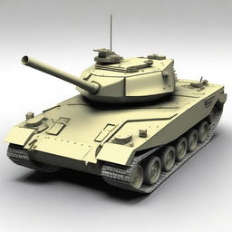 Design a modern tank destroyer with a fixed turret connected to the hull