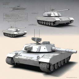 Design a modern tank destroyer with a fixed turret connected to the hull