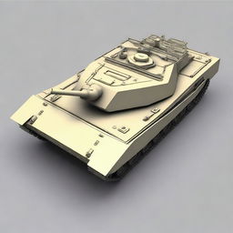 Design a modern tank destroyer with a fixed turret integrated into the hull