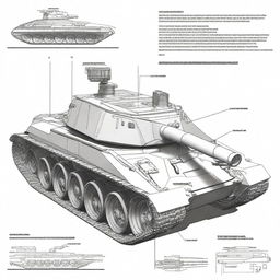 Design a modern tank destroyer with a fixed turret integrated into the hull