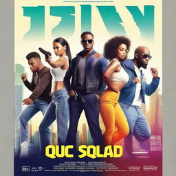 Create a movie poster for a film titled 'QC Squad'