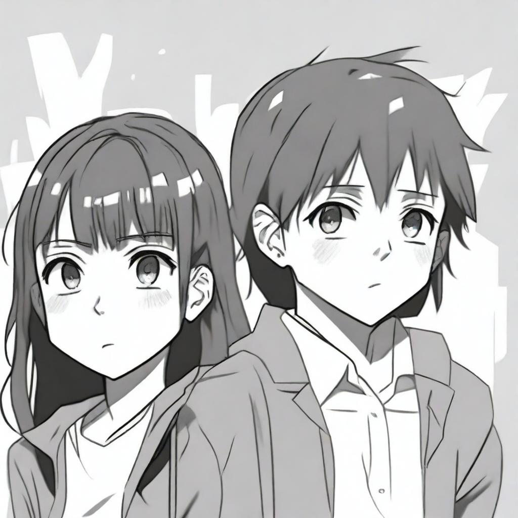 An anime-style illustration depicting a sad teenage girl and boy who are afraid to raise their voices in a democratic society