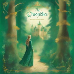 The cover of 'The Chronicles of Persulake' features a majestic and enchanted forest, with towering trees whose leaves shimmer in shades of emerald and gold