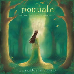 The cover of 'The Chronicles of Persulake' features a majestic and enchanted forest, with towering trees whose leaves shimmer in shades of emerald and gold