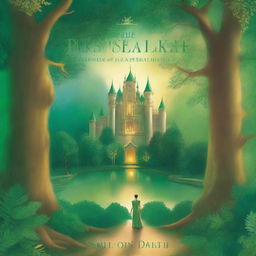 The cover of 'The Chronicles of Persulake: A Tale of Courage, Love, and Destiny' features a majestic and enchanted forest, with towering trees whose leaves shimmer in shades of emerald and gold