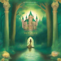 The cover of 'The Chronicles of Persulake: A Tale of Courage, Love, and Destiny' features a majestic and enchanted forest, with towering trees whose leaves shimmer in shades of emerald and gold