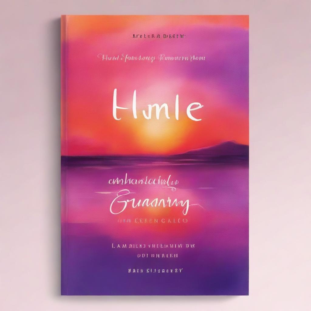 A book cover featuring a beautiful sunset