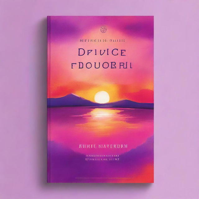 A book cover featuring a beautiful sunset