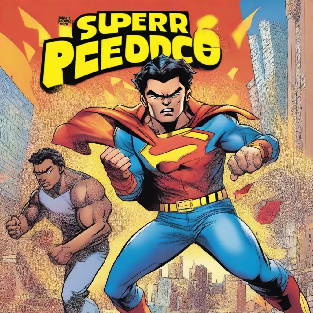 A vibrant and action-packed comic book cover for 'Super Pedro Vol 2'