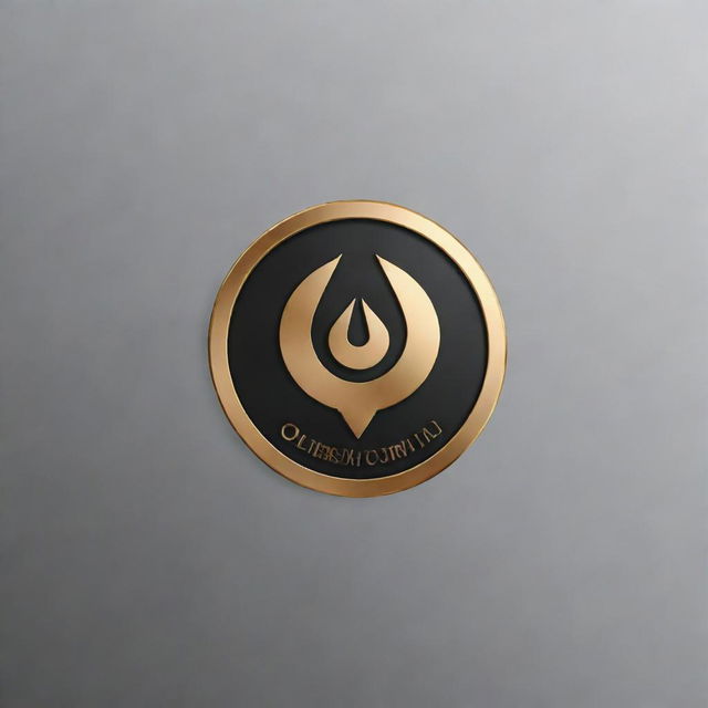 Design a professional and modern logo for a metal construction company named 'Olmaliq metall qurilish tresti'. Highlight sturdy, metallic themes and industrial aesthetics.