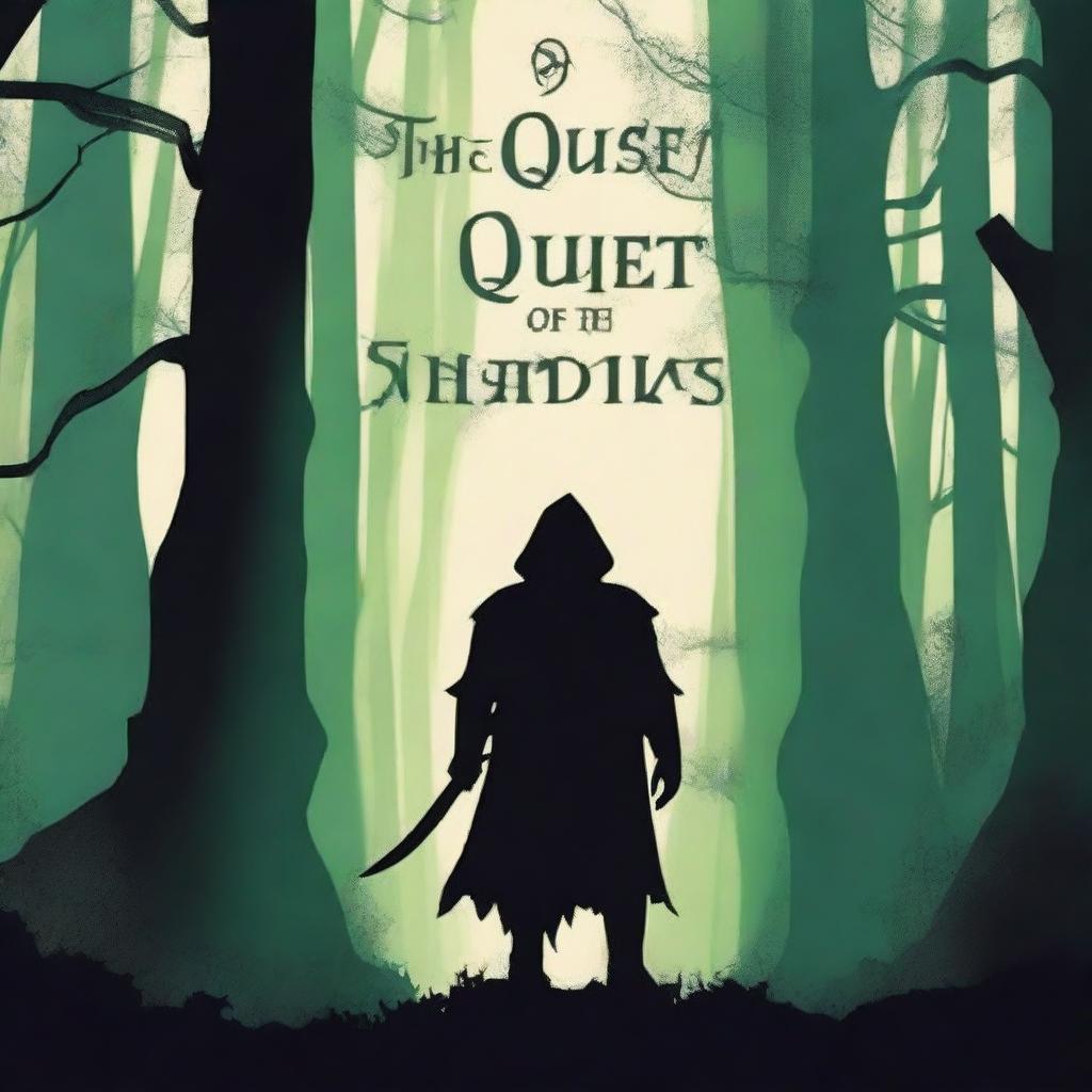 Create a book cover for a book titled 'The Quest of Shadows'