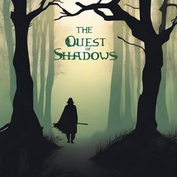 Create a book cover for a book titled 'The Quest of Shadows'