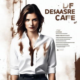 A realistic movie poster for a short film titled "El Desastre del café