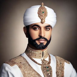 A beautiful and brave portrait of Prince Muhammad bin Tughlaq, showcasing his elegance and courage