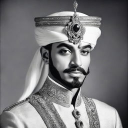 A beautiful and brave portrait of Prince Muhammad bin Tughlaq, showcasing his elegance and courage